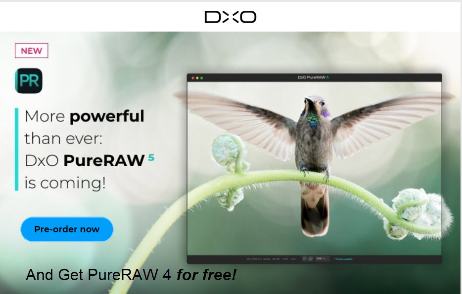 DxO Pure RAW pre-order